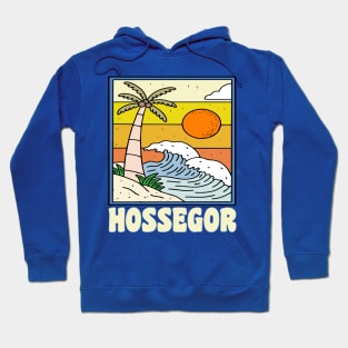 Hossegor, France, vintage style surfer graphic Hoodie